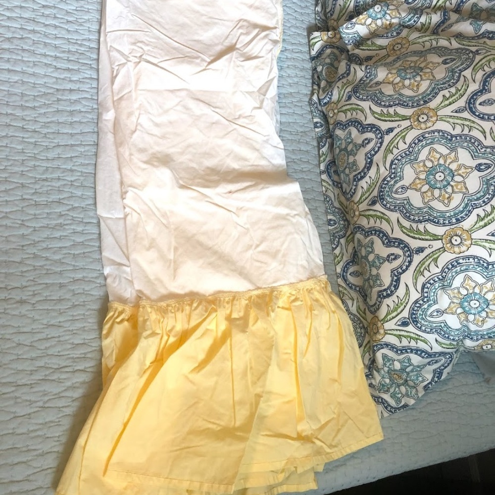 Pottery Barn Kids Yellow Crib Sheet